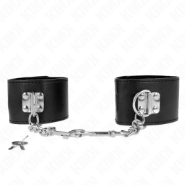 Appui-Poignets avec Fermeture Par Cadenas Noir Ajustable 16-23 Cm X 5,5 Cm