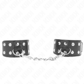 Bracelets avec Double Ligne de Clous Réglables Noir