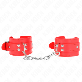 Appareils-Poignets Simples Rouge Ajustables 20-23 Cm X 5,5 Cm