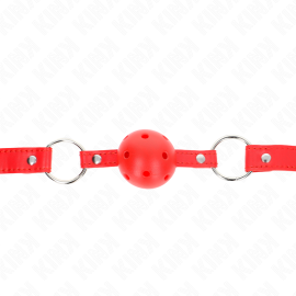 Bâton Respirant 4 Cm avec Double Rivet Modèle 1 Rouge 62,5 X 2,5 Cm Réglable 42-58 Cm