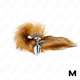 Plug Anal Taille M 8 X 3,5 Cm avec Queue Synthétique 40 Cm Marron