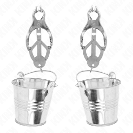 Pinces à Seins Trèfle Japonais avec Seau Argent