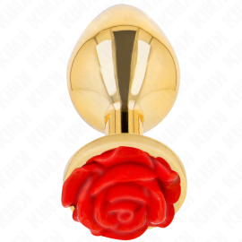 Plug Anal Or Rose Rouge Taille l