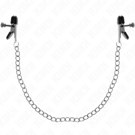 Pinces à Tamelon Chaîne Plate Argent 34 Cm