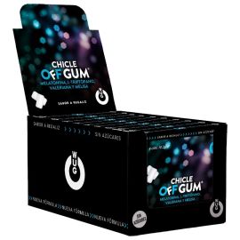 WUG GUM - OFF À BASE DE VALÉRIANE, DE TRYPTOPHANE, DE MÉLISSE ET DE MÉLATONINE | PRÉSENTOIR 12 X 8 UNITÉS