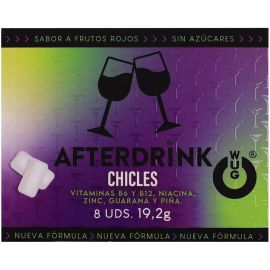 WUG After Drink – Le chewing-gum fonctionnel qui vous aide à retrouver de l'énergie après une soirée. Plaquette de 8 unités