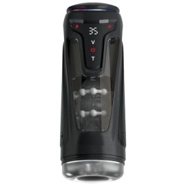PDX ELITE - MOTO-BATOR PRO MASTURBATEUR À POUSSE AUTOMATIQUE VIBRANT ET CHAUFFANT 26,5 CM