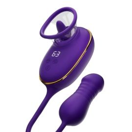SHE.E.O - SUCCION CLITORIALE AVEC EFFET DE LÉCHAGE ET STIMULATEUR ANAL VIOLET