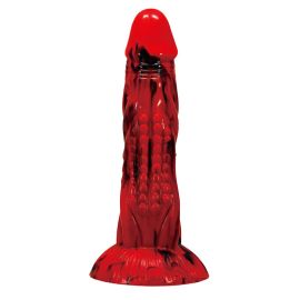 POWER MONSTERS - GODEMICHÉ MINOTAURE FANTASY AVEC VENTOUSE 21 CM Ø 5 CM ROUGE ET NOIR