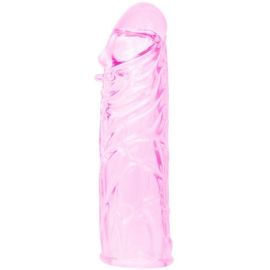Housse de Pénis en Silicone Stimulante Rose 13 Cm