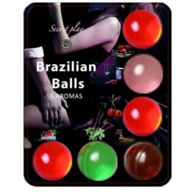 Balles Brésiliennes Lubrifiant Hot Balls 6 Unités