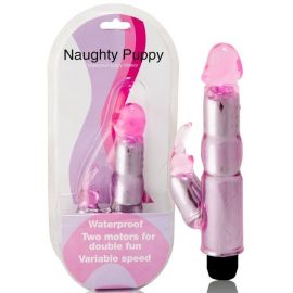 Vibrateur avec Stimulateur Rose Réglable