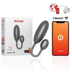 ONINDER - ŒUF VIBRANT DENVER NOIR 7 X 2,7 CM APPLICATION GRATUITE