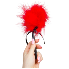 SECRETPLAY - DUSTER DE MARABOU ROUGE