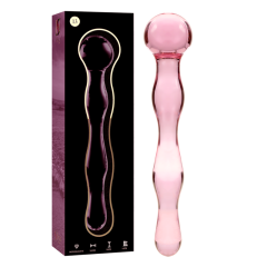 NEBULA SERIES BY IBIZA - MODÈLE 13 GODE EN VERRE BOROSILICATE ROSE 18 CM -O- 3.5 CM