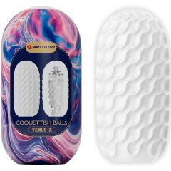 PRETTY LOVE - Coquettish Balls Masturbateur Homme en Silicone Blanc