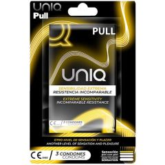 UNIQ - PRÉSERVATIFS SANS LATEX AVEC BANDES PULL 3 UNITÉS