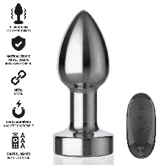 INTENSE - PLUG ANAL 10 VIBRATIONS MÉTAL AVEC TÉLÉCOMMANDE S