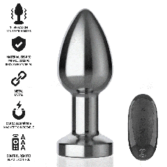 INTENSE - PLUG ANAL 10 VIBRATIONS MÉTAL AVEC TÉLÉCOMMANDE M