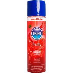 SKINS - Lubrifiant Fruité à Base d'Eau Fraise 130 Ml