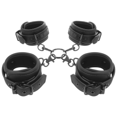 FETISH SUBMISSIVE - ENSEMBLE DE MENOTTES POUR MAINS ET CHEVILLES AVEC DOUBLURE EN NOPRÈNE